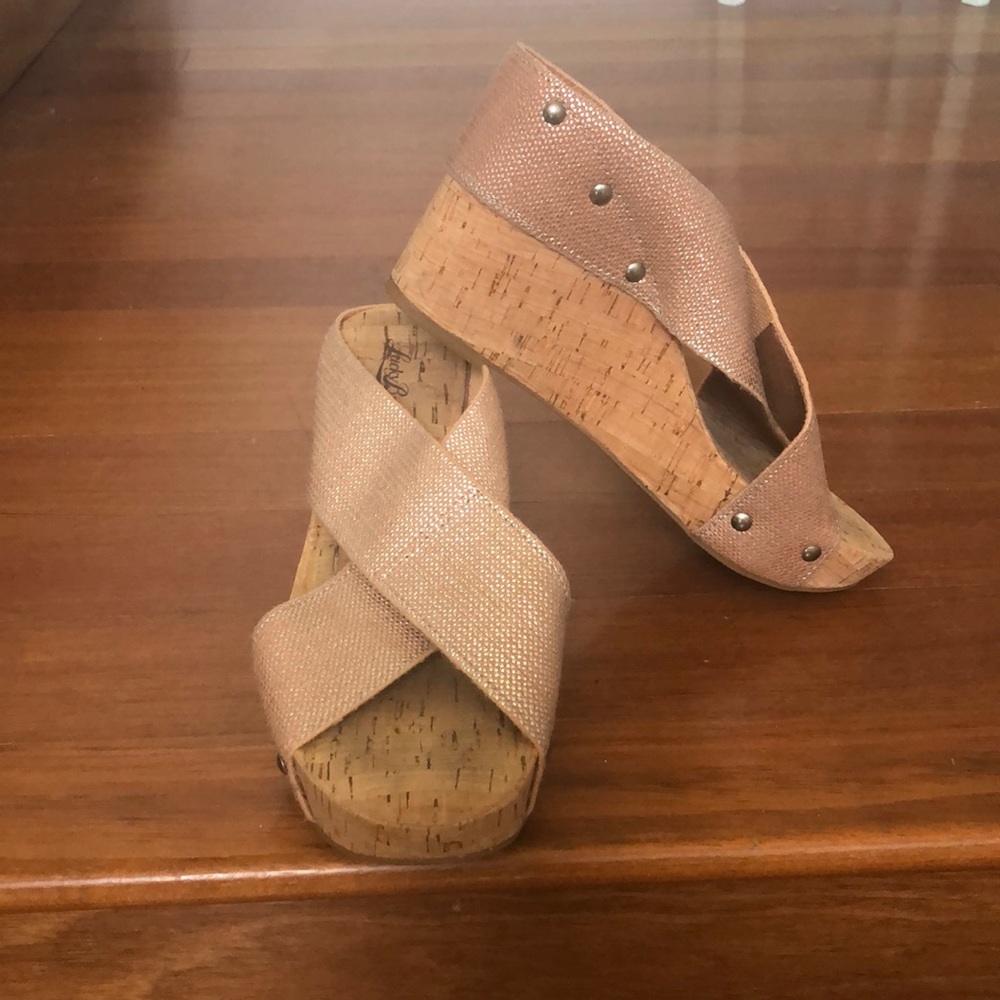 Lucky Brand Cork Wedge Sandals